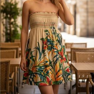 Floral Print Sleeveless Dress